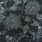 Black-Yellow-Blue Floral Printed Poly Chiffon Woven Fabric By the Yard